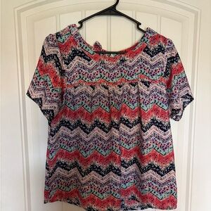 Colorful Chevron Pattern Blouse